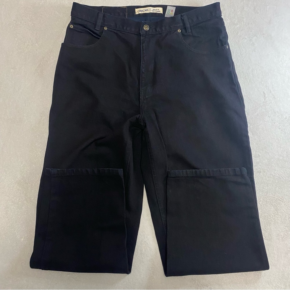 Cherokee Regular Fit Men’s Black Jeans Pants 36x29 #00100